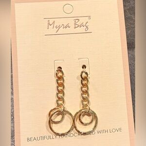 Myra Bag Gold Chain Drop Earrings
